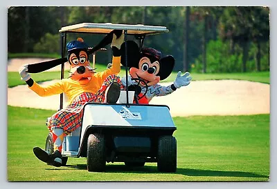 C1986 Mickey Mouse & Goofy Golf Time WALT DISNEY WORLD 4x6 VINTAGE Postcard 1560 • £12.71