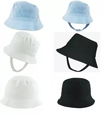 Baby Sun Hat Summer Cotton Bucket Wide Brim Floppy Hats Boy Girl Toddler 0-10Yrs • £5.99