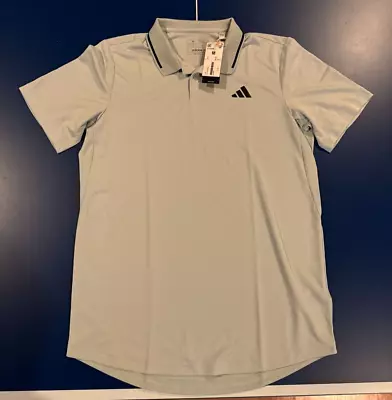 New W/ Tags Adidas Men's Club Pique Tennis Polo Wonder Silver Medium • $24.99