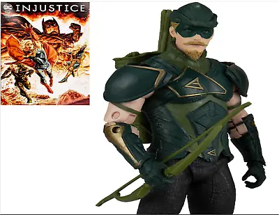 The Green Arrow Injustice 2 Action Figure And Comic Book Set By DC Direct • $62.56