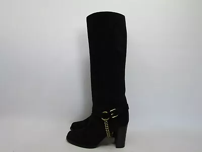 Michael Kors Womens Size 41 EUR Black Suede Knee High Fashion Boots • $55.09