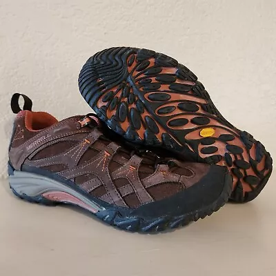 Merrell Chameleon Arc 2 Stretch Hiking Shoes Womens 9 Leather Vibram Coffee Bean • $27.99