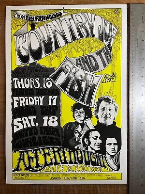 $250 • Buy Country Joe And The Fish Painted Ship Afterthought Series Concert Poster 1st Ed