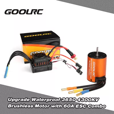GoolRC Upgrade 4300KV Brushless Motor 60A ESC Combo Waterproof For 1/10 RC Car • $57