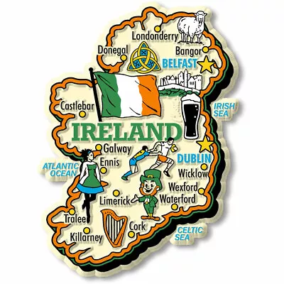 Ireland Jumbo Country Magnet By Classic Magnets • $8.99