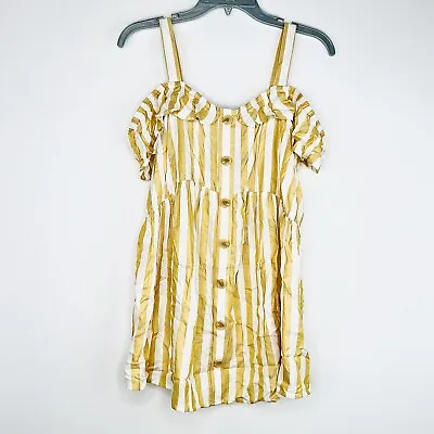 Isabel Maternity By Ingrid & Isabel Sleeveless Tank Top Striped Yellow/White L • $5.99