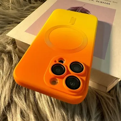 For IPhone 15 Pro Max 14 13 12 Luxury Gradient Mag Safe Magnetic Case Lens Cover • $2.81