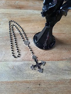 CRAFT ✦ Inverted Cross & Pentagram Rosary Chain Wiccan Witch Gothic • £12.99