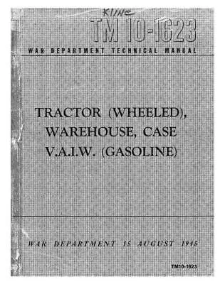 $52 • Buy Case Ih Case V.a.i.w. Technical Manual-wheeled, Gasoline Service Manual