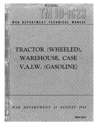 $52 • Buy Case Ih Case V.a.i.w. Technical Manual-wheeled, Gasoline Service Manual