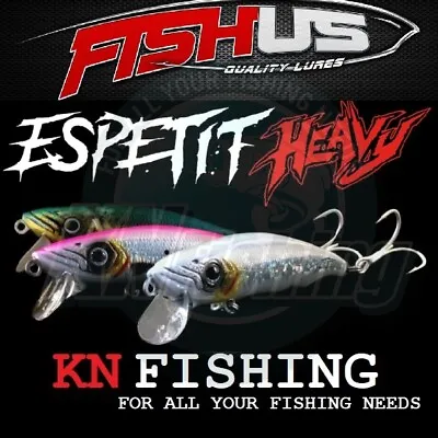 FISHUS LURENZO ESPETIT HEAVY Hard Minnow Lures Spinning Fishing 80mm 32gr • $28