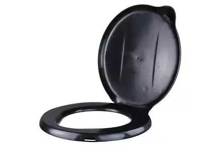 Portable Outdoor Snap On Toilet Seat Cover With Folding Lid For 5 Gallon Buckets • $15.83