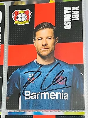 XABI ALONSO Leverkusen Signed Official Card Autograph Auto 10X15 Cm Spain 2024 • $61.66