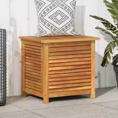 Garden Storage Box With Louver Tool Chest Toy Box Patio Solid Wood Acacia VidaXL • $156.99