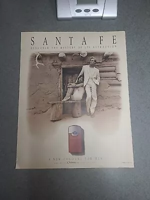 1988 SANTA FE Cologne For Men Vintage Print Ad 9.5 X 11.5 • $5