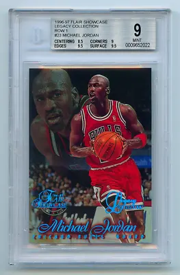 1996-97 Flair Showcase Legacy Collection Row 1 Michael Jordan #023/150 Bgs 9 1/1 • $35000