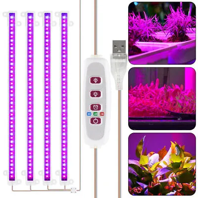 £6.99 • Buy LED Plant Grow Light Tube Strip Full Spectrum Lamp For Indoor Flower Veg Growing