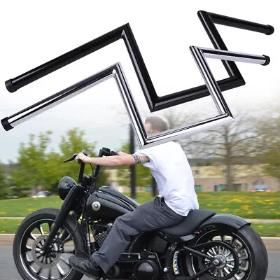 Motorcycle 8  Rise Handlebars Drag Z Bars 1  Ape For Harley Honda Chopper Bobber • $84.50