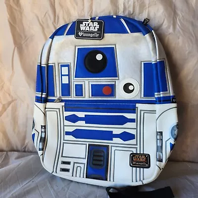 NWT Loungefly Faux Leather Disney Park Exclusive Star Wars R2D2 Full Backpack  • $74.99