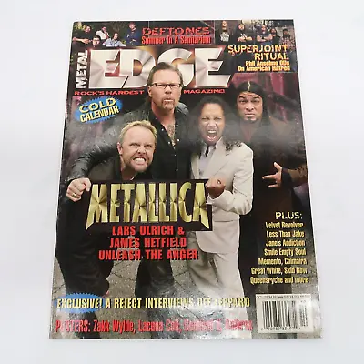 Metal Edge Magazine October 2003 Metallica With Posters Calendar Vintage • $8.99