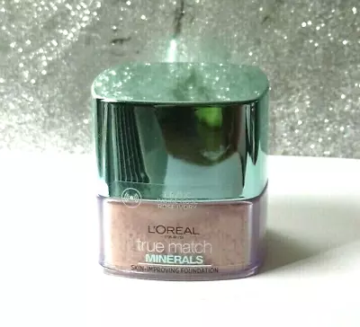 L'Oreal True Match Minerals Skin-Improving Foundation 1R/1C Rose Ivory 10g New • £24.99