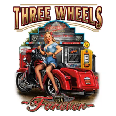 Three Wheels Forever Trike Biker Motorcycle Short Sleeve T-Shirt Biker Tee   • $14.99