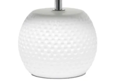 LT2084-WHT Mini Studded Texture Ceramic Bedside Table Lamp White • $14.99