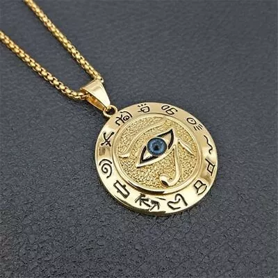 1 Pcs Eagle Head Amulet Necklace Zinc Alloy God's Eye Necklace  Woman's • £3.84