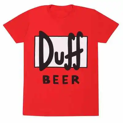 Duff Beer T-Shirt The Simpsons Homer Official New Red • £13.95