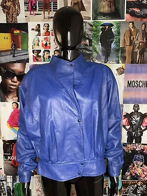 Vintage Vera Pelle Leather Jacket Size 10 • $55