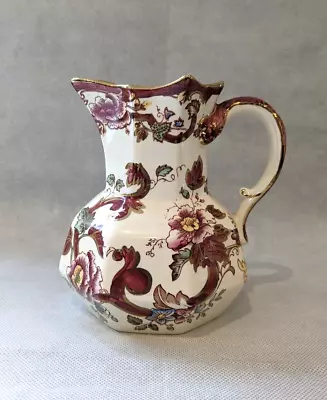 Masons Ironstone Mandalay Red Jug Serpent Handle 16.5cm Printed & Hand Painted • £20