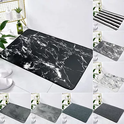 £9.99 • Buy Non Slip Bath Mat Memory Foam Backed Mats Water Absorbent Bathroom Shower Rugs 