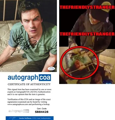 Ian Somerhalder Signed 8x10 Photo EXACT PROOF B SEXY Vampire Diaries ACOA COA • $103.46