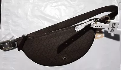 MICHAEL KORS Reversible Leather Slim Belt Bag /fanny Pack -Brown To Logo - S/M • $39.99