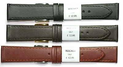 £9.95 • Buy Leather Watch Strap High Quality From Rochet France 12mm 14mm 16mm 18mm 20mm Zrc