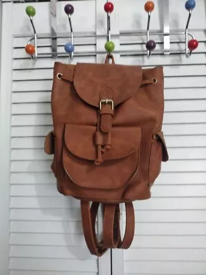 Caramel Faux Leather Spacious Backpack Purse Mossimo From In New Condition  • $28