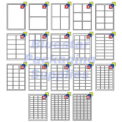 £169.99 • Buy Address Labels White A4 Sheets Sticky Self Adhesive For Inkjet / Laser Printer