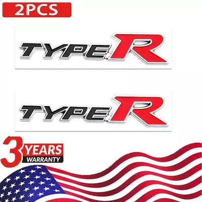 2pcs For Accord Civic Car Type R TypeR Letter Metal Rear Emblem Badge Sticker US • $14.43