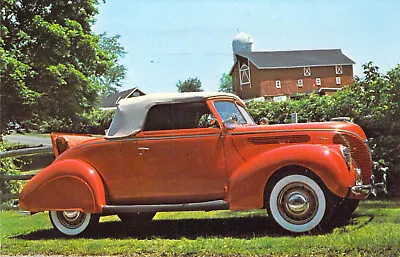 1938 Ford V8 Deluxe Convertible Coupe Rumble Seat Roaring 20 Auto Postcard K9 • £3.85