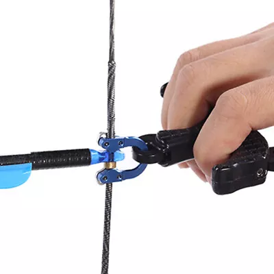 Archery Metal D Loop U Nock Compound Rope Release Bow D Ring With Wrench (Blue) • $11.19