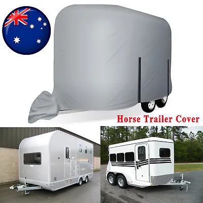 $129.99 • Buy Horse Trailer Cover W/ Tow Coupling Lock Hitch Protector UV Rain Poof Waterproof