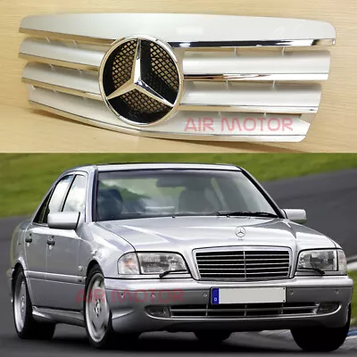 Lridium Silver Grille Fit M-BENZ C-Class W202 1994-2000 Sedan Wagon 4 Door • $179.86