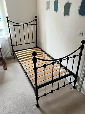 Laura Ashley Black Solid Cast Iron Bed Frame • £50