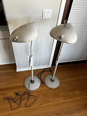 Vtg Industrial Dr Floor Lamp Hospital Lot 2 Mid Century Rom Art Deco Quackery • $499.99