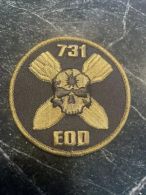 731st EOD Morale Tactical US Patch Rare Vtg Velkro 4” Skull OIF Fort Stewart GA • $49.80
