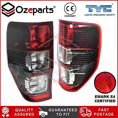 Set Pair LH+RH Tail Light Lamp Gloss Black For Ford Ranger Ute PX 11~22 WILDTRAK • $149.60