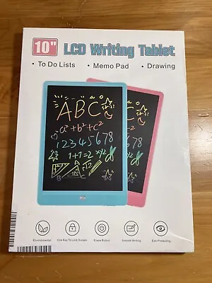 10” LCD Writing Tablet Kids Doodle Board Drawing Pink Car Activity No Mess • $5.24