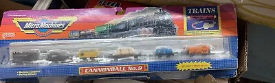 MicroMachines By Galoob Train Set CANNONBALL No.9 (box Worn) • $50