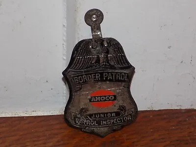 Vintage Amoco Border Patrol Junior Patrol Inspector Tin Badge • $20