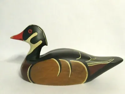 Collectible Hand Carved Wooden Decoy Duck LL Bean 14  • $75